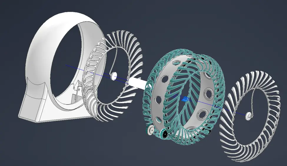 Exploded FlavoRotor assembly study