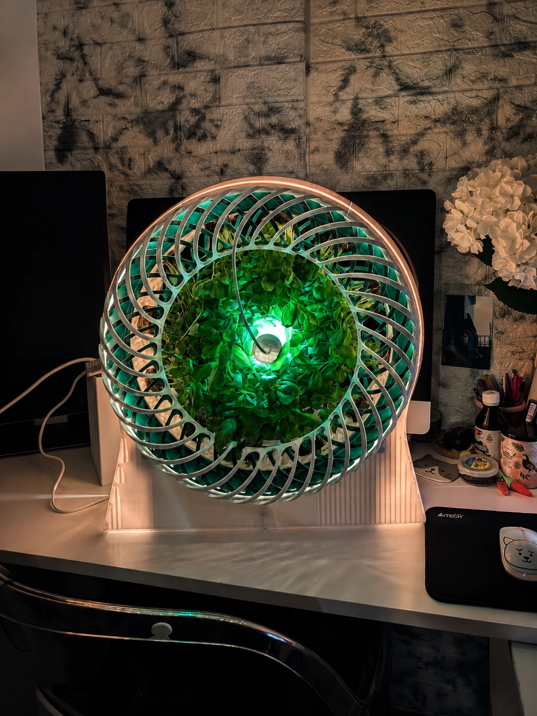 FlavoRotor prototype operating with plants
