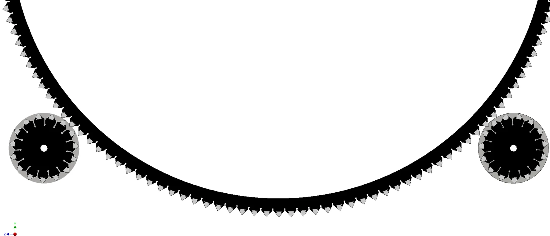 Magnet placement around the driven FlavoRotor ring
